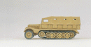 Former German Army WWII SdKfz 11 Series Medium Half-Track (Plastic Kit) -- Closed Version - Desert Tan, HO