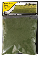 Woodland Scenics FS613 Static Grass, Dark Green (2mm)