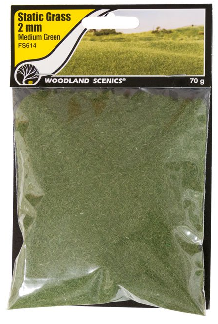 Woodland Scenics FS615 Static Grass Light Green 2mm