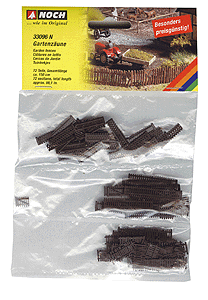 Noch Gmbh & Co 33096 Garden Fences -- 72 Sections, Total Lenght Approx. 150cm - 59.1", N Scale