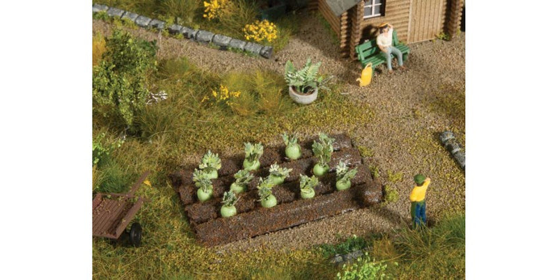 Noch Gmbh & Co 13220 Garden Plot - Assembled - Deco Minis -- Kohlrabi, HO Scale