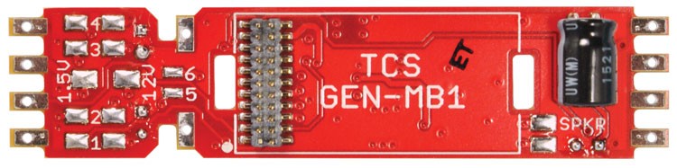 Train Control Systems TCS1616 GEN-MB1 Replacement Motherboard w/KA2 Keep Alive -- Fits Athearn Genesis Diesel Locos, HO Scale