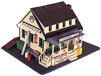 Life-Like Products 1351 General Store -- Kit - 6 x 4-7/8" 15.2 x 12.4cm, HO Scale