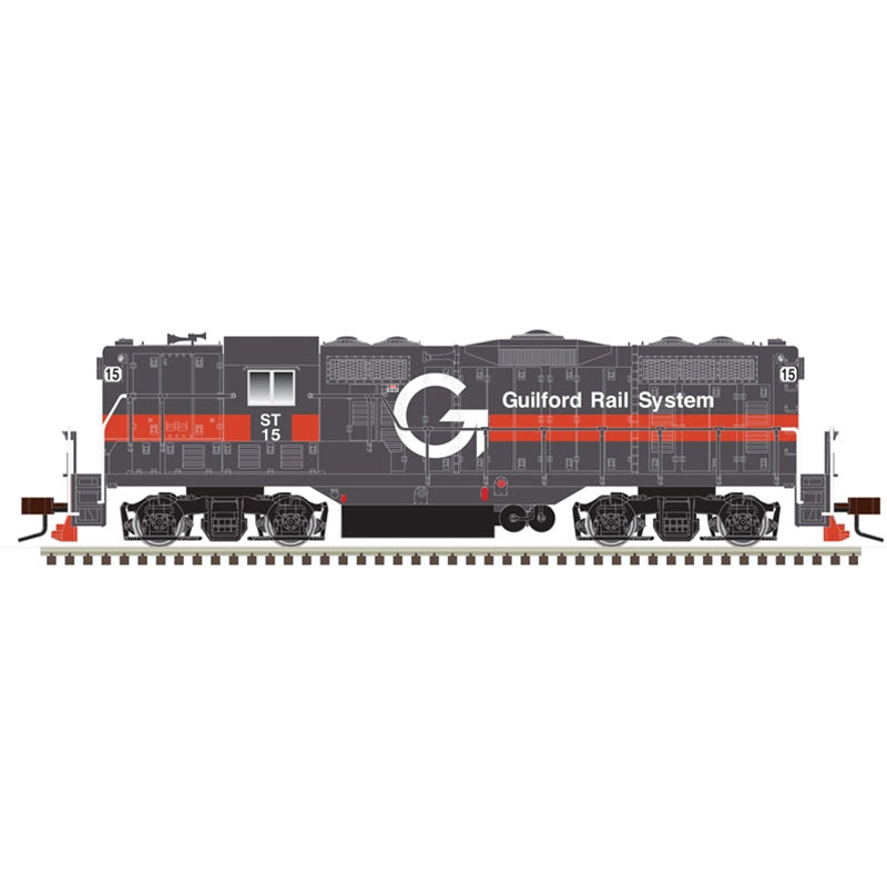 PREORDER Atlas 10003932 HO GP7 SILVER GUIFORD RAIL SYSTEM (ST) 22 (GRAY/ORANGE)