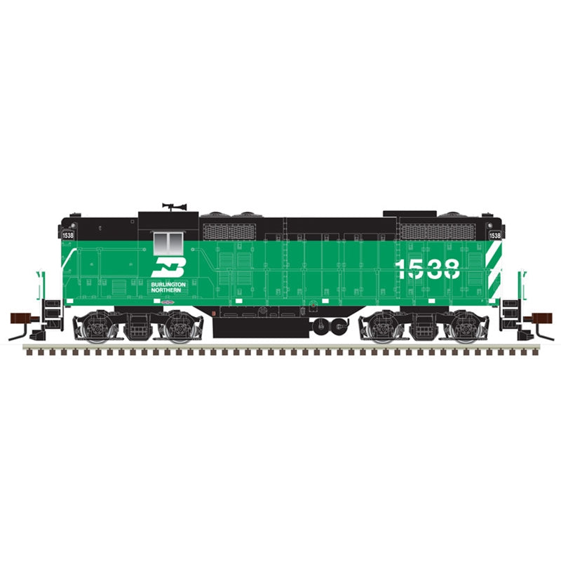 PREORDER Atlas 10003942 HO GP7 SILVER BURLINGTON NORTHERN 1538 (CASCADE GREEN/BLACK)