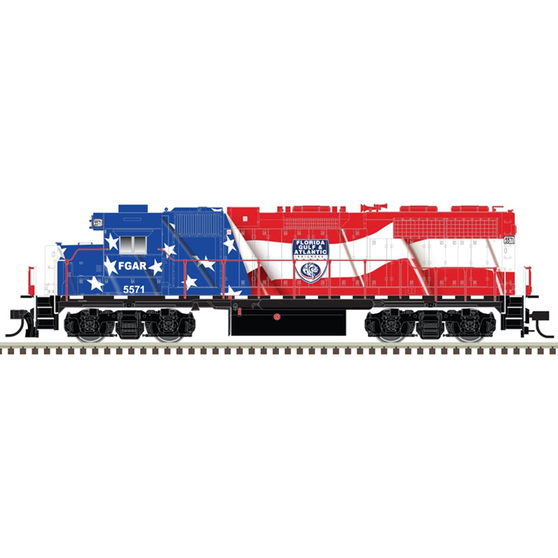 Atlas 10004092 HO GP38 GOLD with DCC/Sound FLORIDA GULF & ATLANTIC RAILROAD