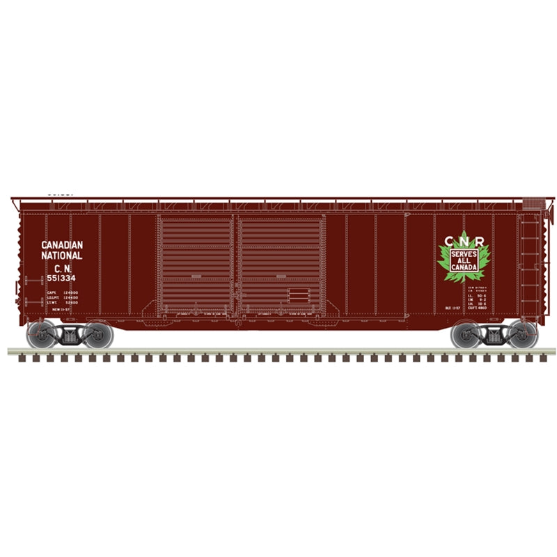 PREORDER Atlas 20006572 HO 50' POSTWAR DOUBLE DOOR BOX CAR CANADIAN NATIONAL