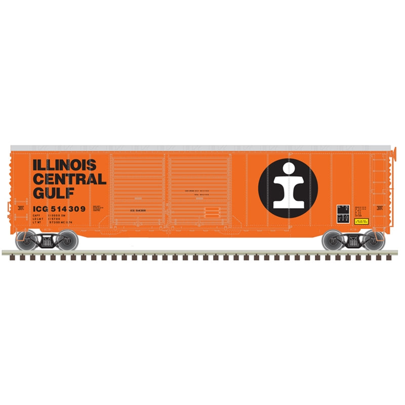 PREORDER Atlas 20006582 HO 50' POSTWAR DOUBLE DOOR BOX CAR ILLINOIS CENTRAL GULF