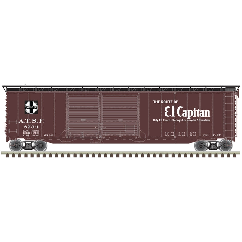 PREORDER Atlas 20006591 HO 50' POSTWAR DOUBLE DOOR BOX CAR SANTA FE "EL CAPITAN"