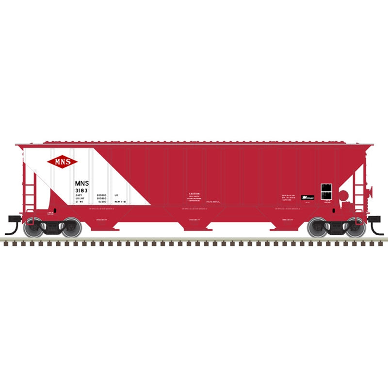 Atlas 20006646 HO Thrall 4750 Covered Hopper Minneapolis, Northfield and Southern 3303 (Red/White)