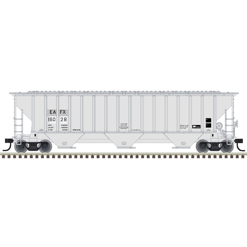 Atlas 20006647 HO Thrall 4750 Covered Hopper Rail Logistics (EAFX) 16028 (Gray/Black)