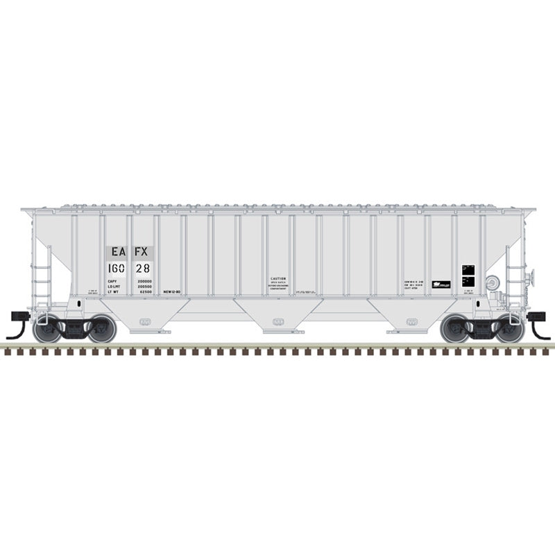 PREORDER Atlas 20006649 HO Thrall 4750 Covered Hopper Rail Logistics (EAFX) 16034 (Gray/Black)