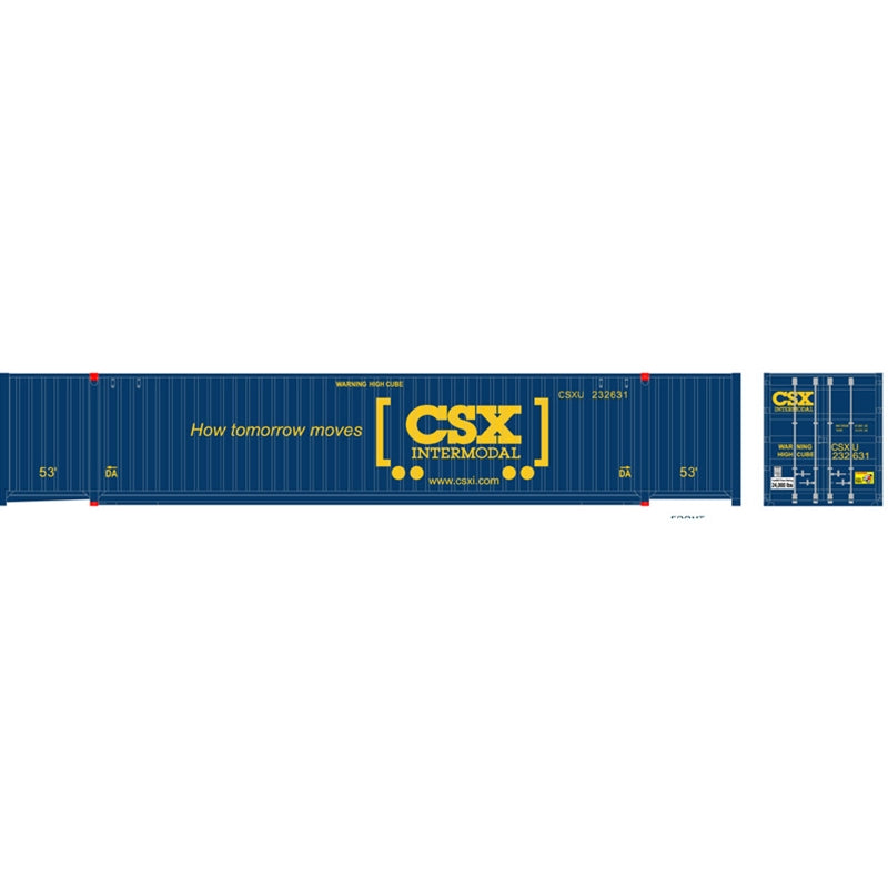 Atlas 20006660 HO 53' JINDO CONTAINER CSX "HOW TOMORROW MOVES" SET