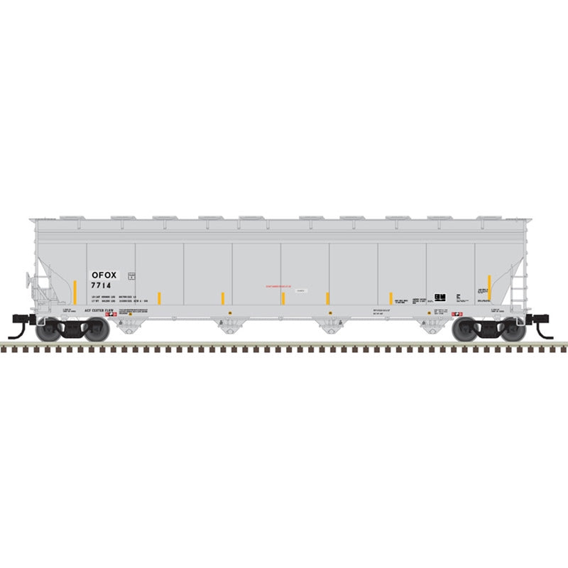 PREORDER Atlas 20006742 HO ACF 5701 COVERED HOPPER RESIDCO (OFOX) 7714 (GRAY)