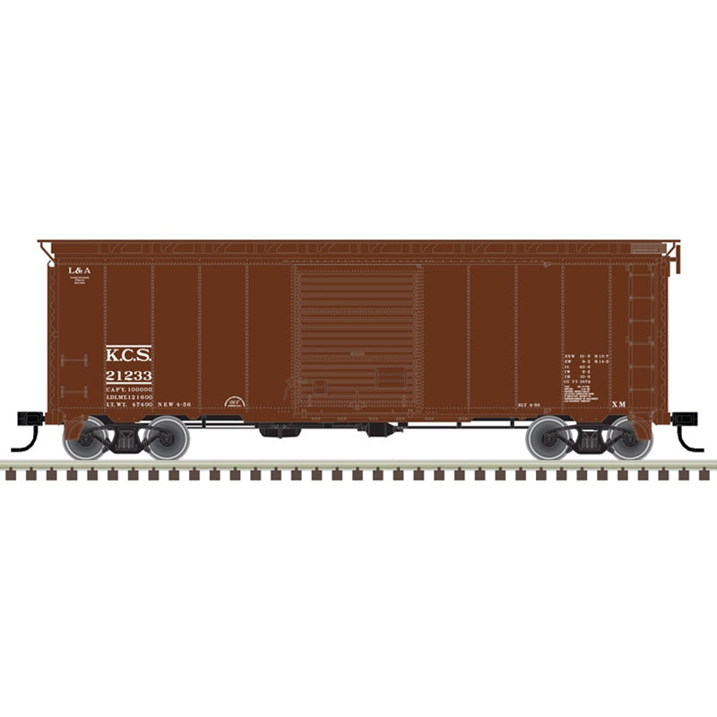 Atlas 20006823 HO 40' Postwar Box Car w/ 8' Door Kansas City Southern 21248 (Brown/White)