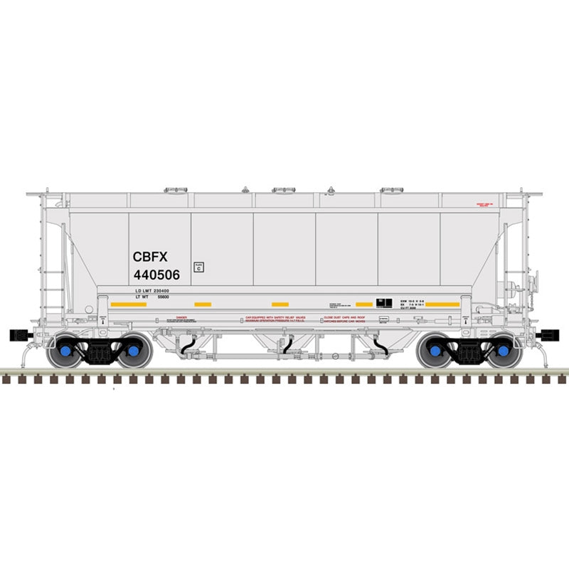 Atlas 20006842 HO Trinity 3230 Covered Hopper CIT Group (CBFX) 440507 (Gray/Black)