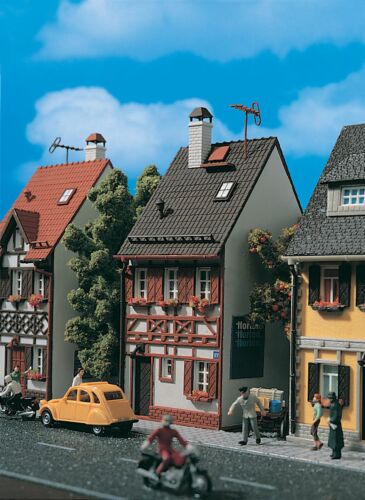 Vollmer Gmbh 43673 Half Timbered House (gray) -- 2 x 3-5/16 x 5-5/16" 5.2 x 8.3 x 13.3cm, HO