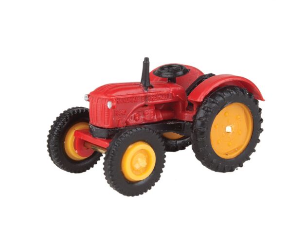 EKO 2114R Hanomag Farm Tractor - Assembled -- Red, HO Scale