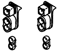 Details West 101 Headlight Sets - SP - Mars Lights, Pre-1958 Hood Units -- Double End pkg(8), HO Scale