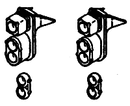 Details West 105 Headlight Sets - SP - Mars Lights, SD7/9 -- Double End pkg(8), HO Scale