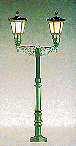 Brawa Modellspielwaren 5226 Historic Park Light -- Double-Arm Upright, 3-1/2" Height, HO Scale
