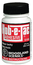 Woodland Scenics WOO195 Hob-E-Tac(R) Adhesive - 2oz 59.1mL, All Scales