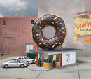 Walthers Cornerstone 933-3768 Hole-In-One Donut Shop -- Kit - 5-1/8 x 2-1/2 x 5-1/8" 13 x 6.3 x 13cm, HO Scale