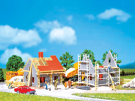 Faller Gmbh 232223 Homes Under Construction -- 1-3/4 x 2-1/2" 2 x 6.1cm, N Scale