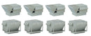 Walthers Cornerstone 933-4077 HVAC Units -- Kit - 4 Each of 2 Styles of Rooftop Air Conditioners, HO Scale