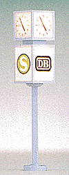 Brawa Modellspielwaren 5294 Illuminated Clock -- With DB/S Bahn Signs, 2-1/8" High, HO Scale