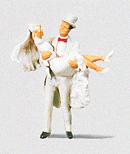 Individual Figure - Pedestrians -- Groom Carrying Bride, HO