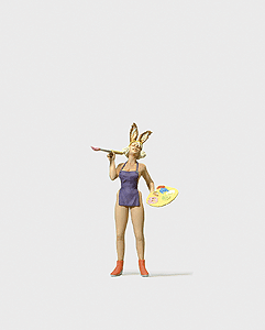 Individual Figures, Fantasy -- Female Artist w/Bunny Ears, HO