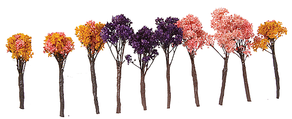 Grand Central Gems T40 Jacaranda/Blossom Tree -- 2 - 3" 5.1 - 7.6cm pkg(8)