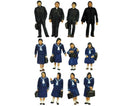 TomyTec Co LTD 266068 Japanese Students in Winter Uniforms -- pkg(12), N Scale