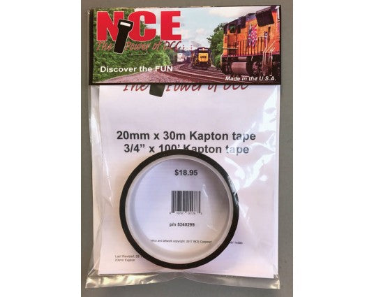 NCE NCE0299 Kapton Tape -- 20mm Wide, 100' Roll