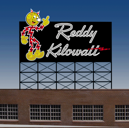 Miller Engineering Animation 3681 Reddy Kilowatt Animated Billboard, Large