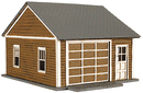Atlas ATL735 Kim's Classic Garage - Kit (Laser-Cut Wood) -- pkg(2), HO Scale