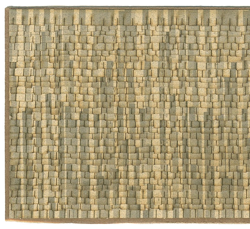 Northeastern Scale Lumber HOSHG2B1 Laser-Cut Shingles - 3 x 7-3/4" 7.6 x 19.7cm -- Sand Wood Shake, HO Scale