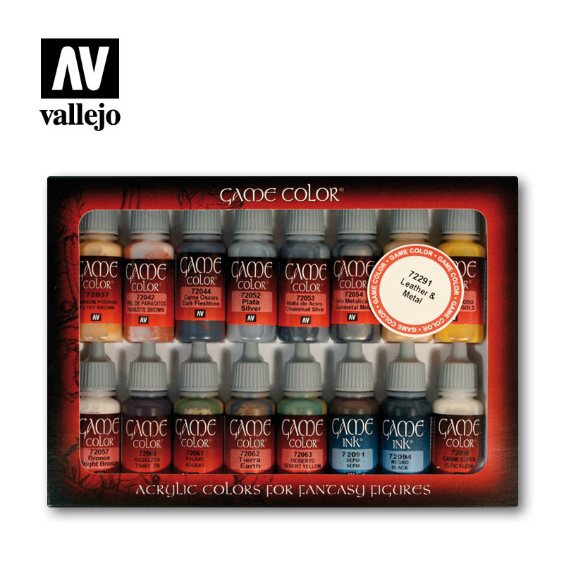 Vallejo Acrylic Paints 72291 Leather & Metal