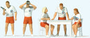 Preiser Kg 10691 Lifeguards/Water Rescue Service -- pkg(5), HO Scale