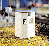 Brawa Modellspielwaren 2654 Lineside Phone Box -- 1 x 3/4" 2.5 x 1.8cm, HO Scale