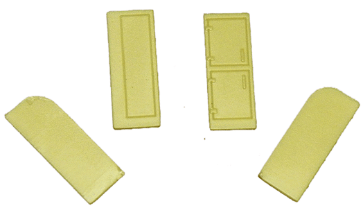 Palace Car Co. 5136 Locker & Refrigerator pkg(2) of Each -- With Curved Tops To Fit Passenger Cars, HO Scale