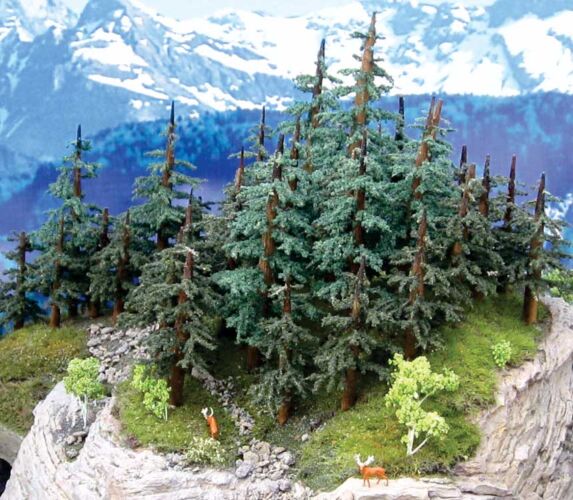 Grand Central Gems T38 Lodgepole Pine Trees -- 10 to 12" 25.4 to 27.9cm pkg(2)
