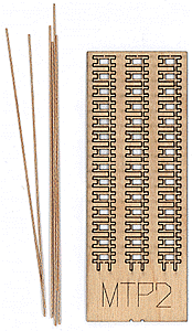 The N Scale Architect 20015 M-Trak 30" Gauge (Nn30) Mine Track System - Kit (Laser-Cut Wood, Metal) -- Three Flexible 3" 7.6cm Track Sections (Total: 9" 22.9cm), N Scale