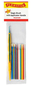 Profile Accessories Inc. MB05 Magic Brush Assortment - Assorted & 1 Applicator Handle/Holder (yellow) pkg(15)
