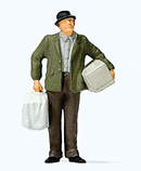 Preiser Kg 28160 Man Walking w/Bird Cage, HO Scale