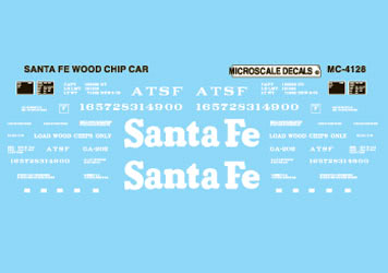 Microscale Inc 460-604128 Santa Fe wood chip car