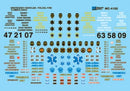 Microscale Industries 60-4150 Vehicle Decal Set -- Emergency Markings 1970+, N Scale