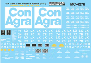 Microscale Inc 460-604276 ConAgra 3-Bay Cv Hp 1973+
