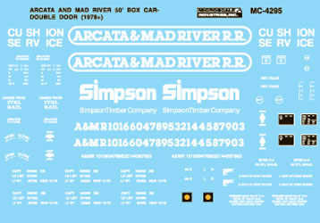 Microscale Inc 460-604295 Arcata & Mad River 50'Box